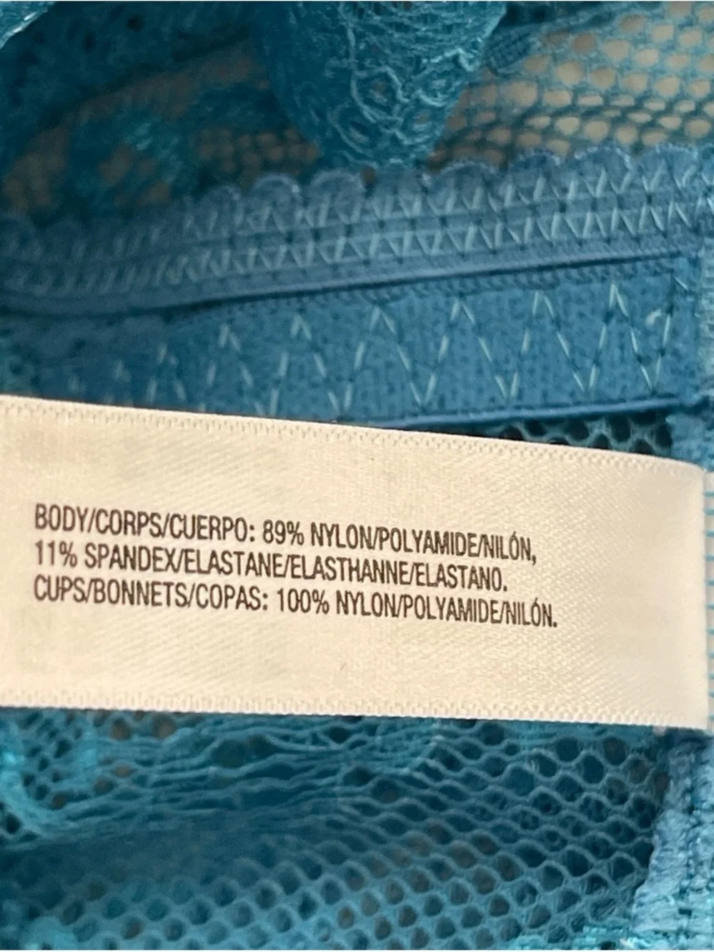 b.tempt'd by Wacoal Lace Kiss Sheer Unlined Bralette Faience blue Size S